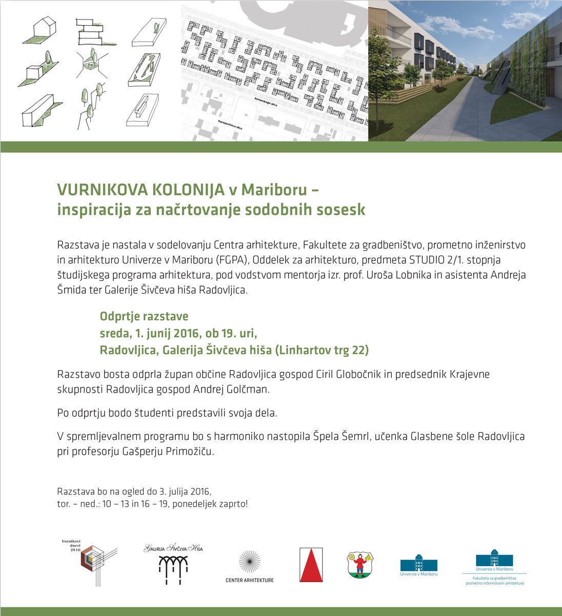 Razstava Vurnikova kolonija v Mariboru - Inspiracija za načrtovanje sodobnih sotesk